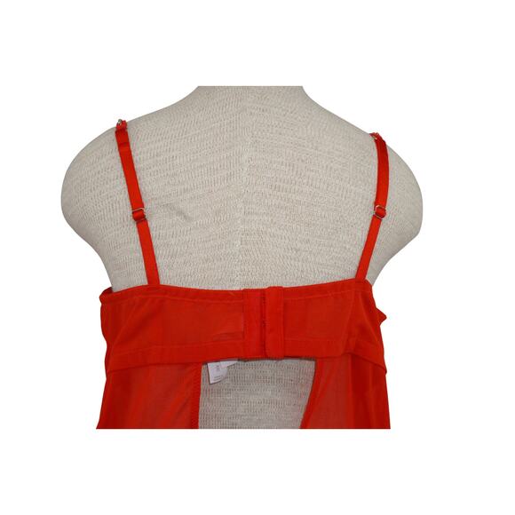 Auden Intimates Sheer Red Rhinestone-Trim Babydoll Lingerie Top (XXL) - Picture 9 of 10